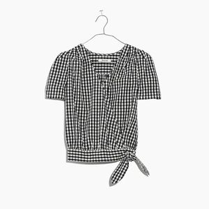 Madewell gingham top - size small